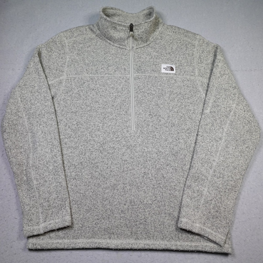 The North Face Jacket Fleece Mens M Gordon Lyons 1/4 Zip gray Pullover Sweater